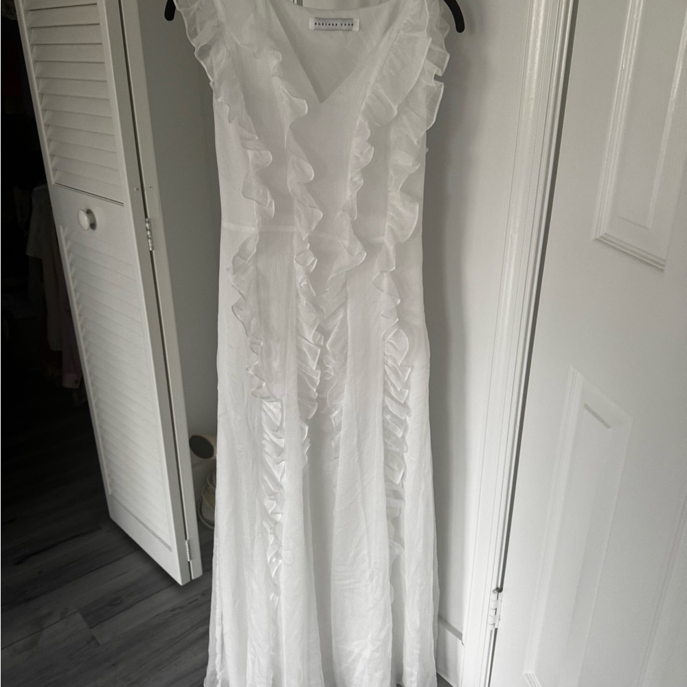 Endless Rose White ruffles maxi dress small